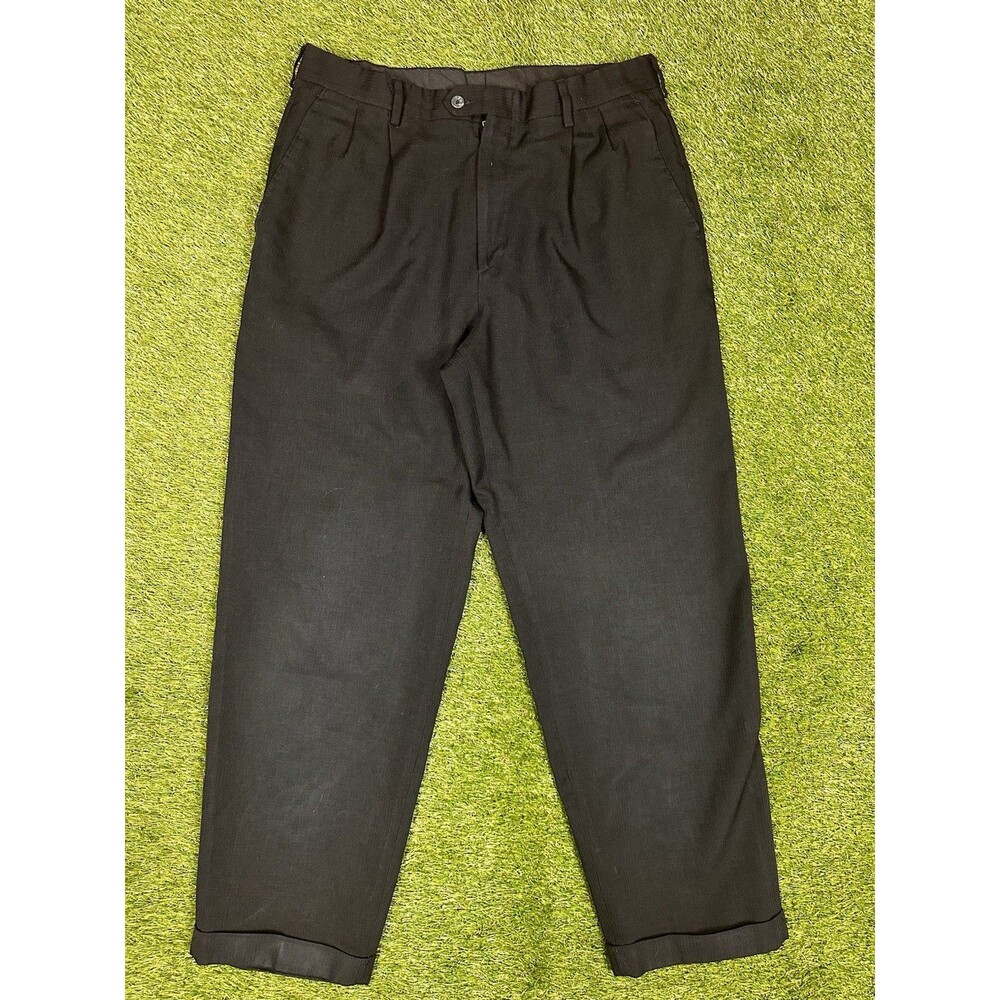 Claiborne Men's Black Dress Pants Size 34x28 Flat Front Classic
